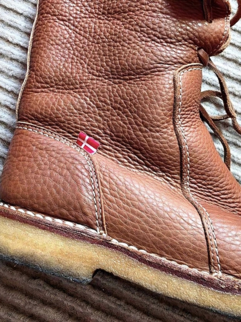 Duckfeet Arhus Brown Pebbled Leather Boots, Wmns Sz 39 (8-8.5). Great Condition